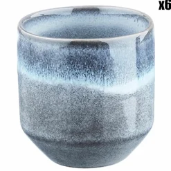 6 Tasses Genesis bleus - 15 cl-Bjorn New