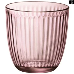 6 Verres à eau Line roses - 29 cl-Bormioli Sale