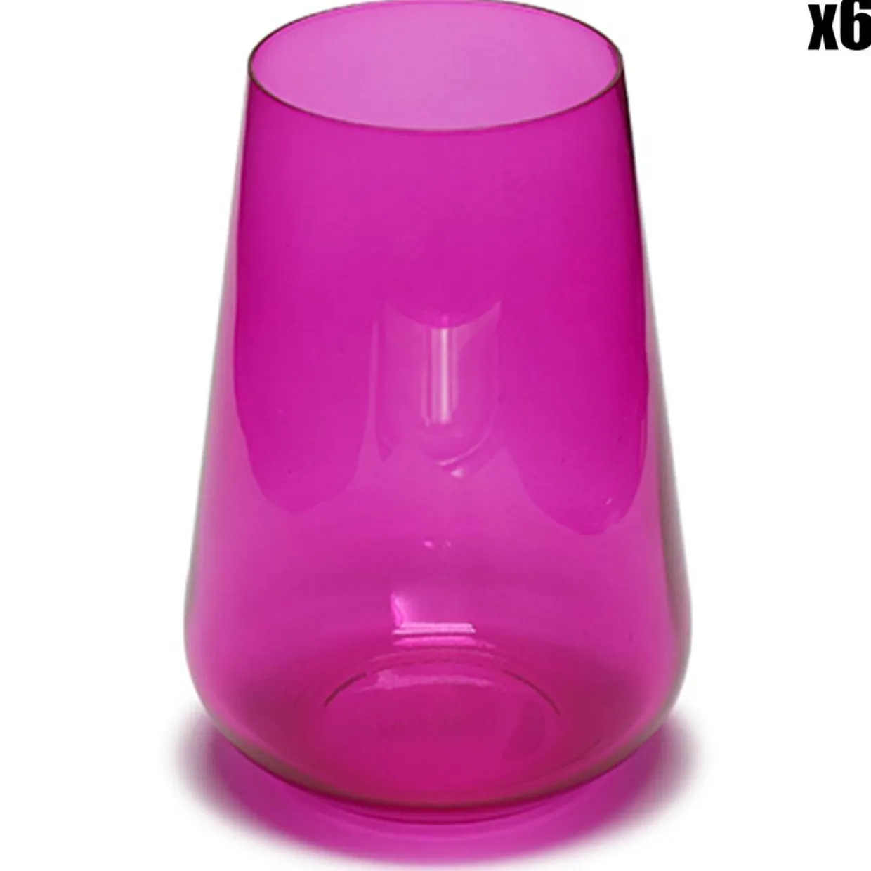 Fauchon Verres^6 Verres à eau magenta - 380ml