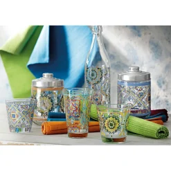 3 Verres à eau Valencia multicolores - 25cl-Cosy & Trendy