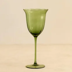 4 Verres À PiedEden 36Cl En VerreVert-Novastyl Discount