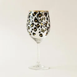 4 Verres À PiedLéopard 27Cl En Verre-Novastyl