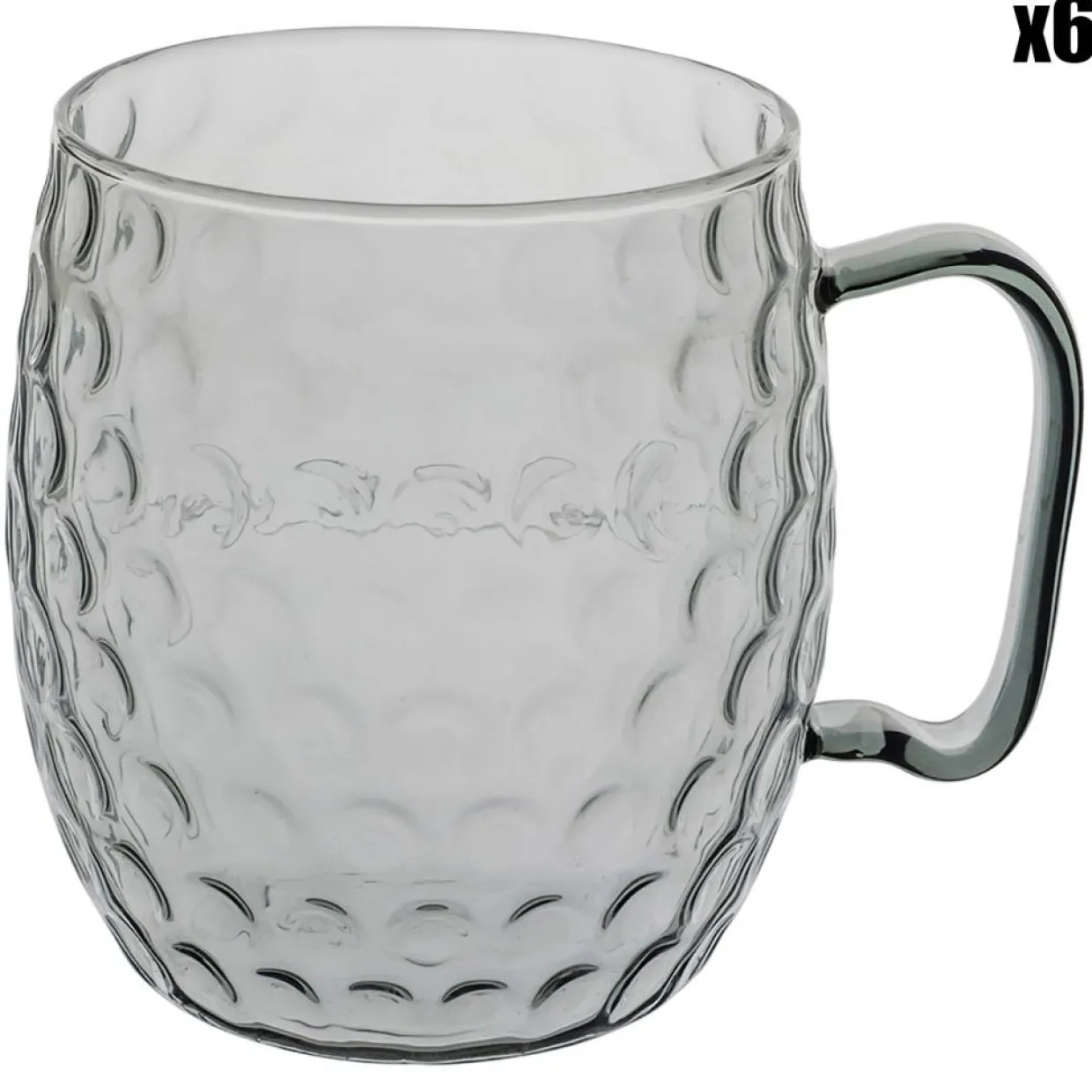 6 Verres avec anse Moscow Mule noir/transparent - 50cl-Cosy Moments New
