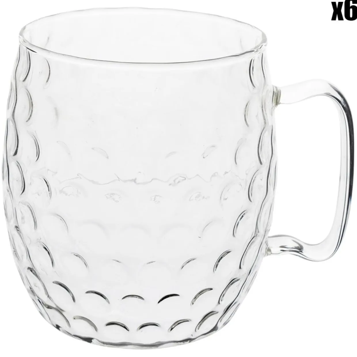 6 Verres avec anse Moscow Mule transparents - 50cl-Cosy Moments Discount