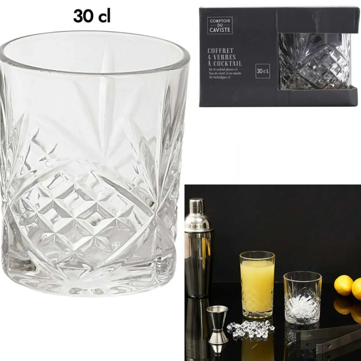 Cook Concept Verres^4 Verres Cocktail transparents - D.8,2 cm