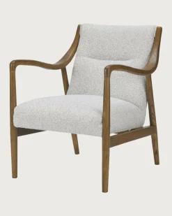 Ambre - Fauteuil en bois massif chêne et en lin-Uniqka Hot