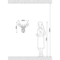 Applique murale 605 noire - 55x12x55 cm-Opviq Outlet