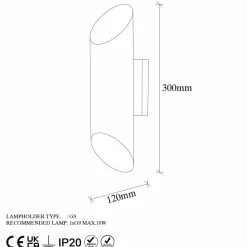 Sheen Appliques Murales^Applique murale Cut noire - D.8x12x30 cm
