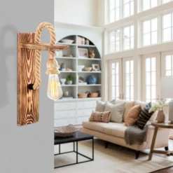 Applique murale Erebos bois - 11x18x40cm-Opviq Online