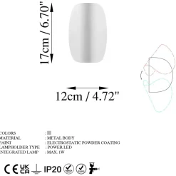 Sheen Appliques Murales^Applique murale Heybe chromé - 17x12x13 cm
