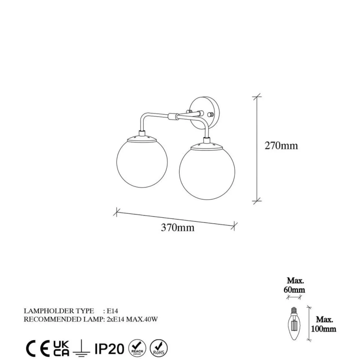 Opviq Appliques Murales^Applique murale Horn dorée - 91x25x49-129 cm