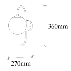 Opviq Appliques Murales^Applique murale Jewel dorée - 27x36 cm
