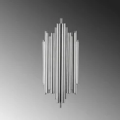 Opviq Appliques Murales^Applique murale Reis chrome - 18x40x8 cm