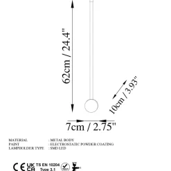 Sheen Appliques Murales^Applique murale Sword dorée - 62x10x7 cm