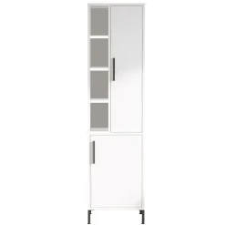 Armoire polyvalente blanche - 45x173.6x35.5 cm-Wooden Art Best