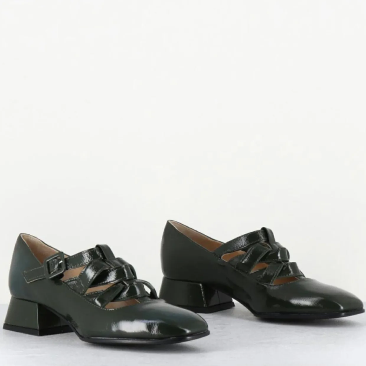 Femme Garrice Lab Derbies^Babies en Cuir 5516 lux vertes