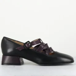 Femme Garrice Lab Derbies^Babies en Cuir 5516 noir/prune