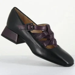 Femme Garrice Lab Derbies^Babies en Cuir 5516 noir/prune