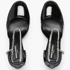 Femme Sonia Rykiel Escarpins^Babies en Cuir verni Honfleur noires - Talon 8.5 cm
