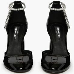 Femme Sonia Rykiel Escarpins^Babies en Cuir verni Honfleur noires - Talon 8.5 cm