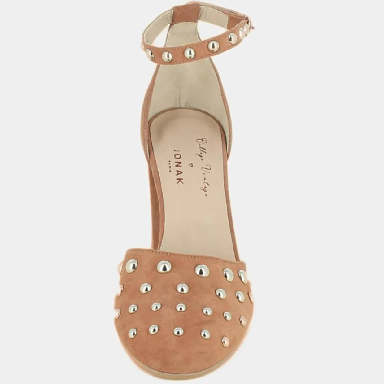 Babies en Velours de Cuir Siete roses - Talon 9 cm-Jonak Sale