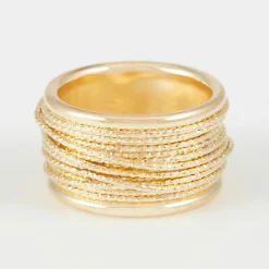 Bague Amos en Argent doré-By Rafaella New