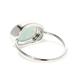 Bague Celia Amazonite en laiton argenté-Moonstone New