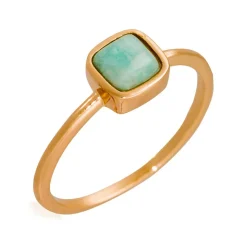 Femme Moonstone Bagues^Bague Ella Amazonite en laiton doré