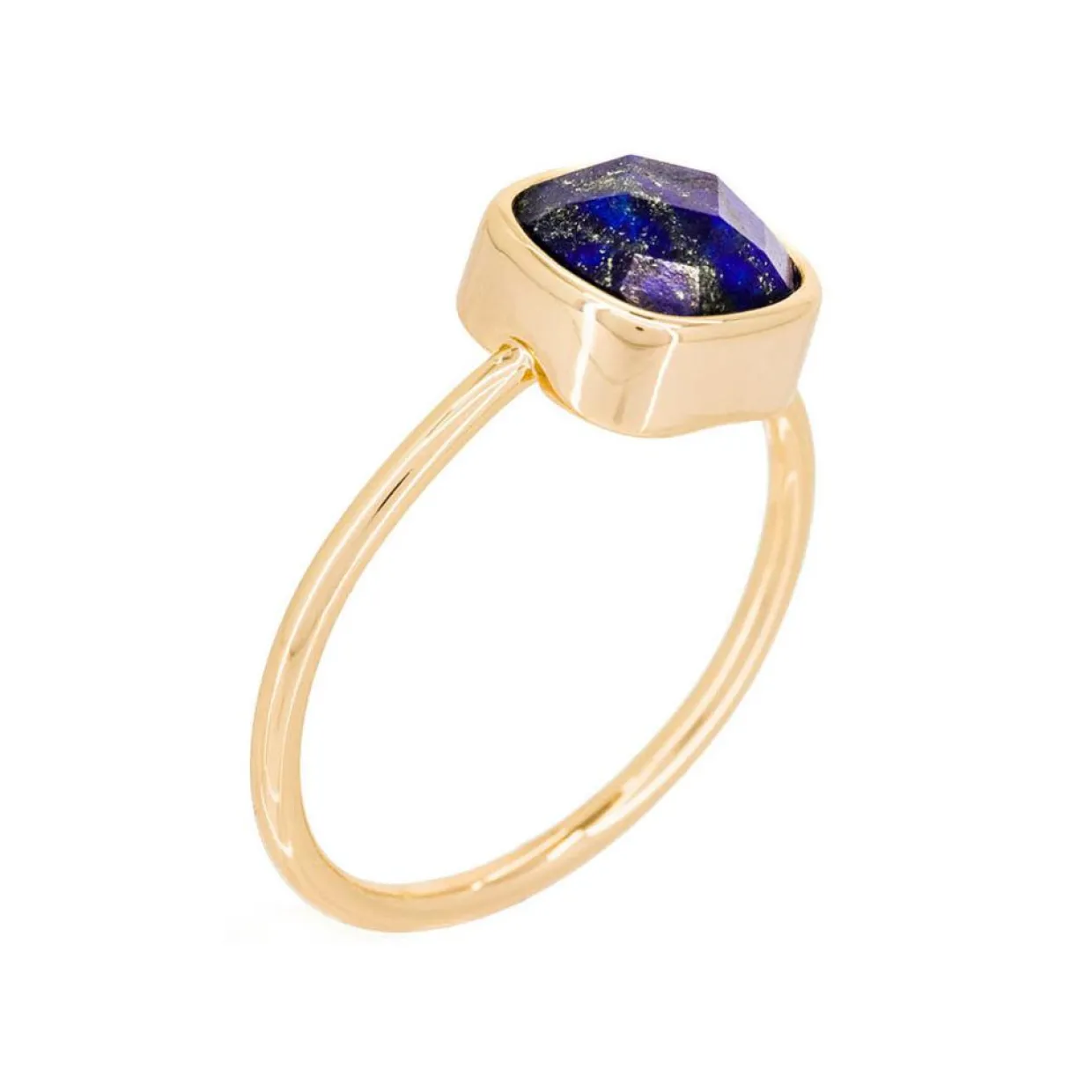 Bague Ella Lapis Lazuli en laiton doré-Moonstone Hot