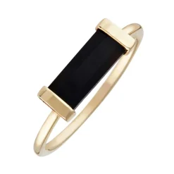 Femme Moonstone Bagues^Bague Eléonore Onyx en laiton doré