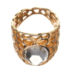 Bague Freida Améthyste en laiton doré-Moonstone