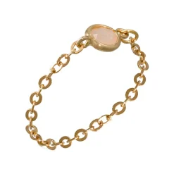 Bague Léa Aventurine en laiton doré-Moonstone Clearance