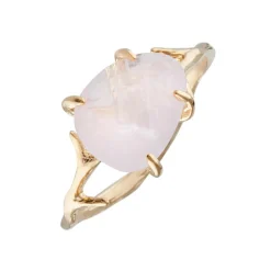Femme Moonstone Bagues^Bague Lily Quartz en laiton doré