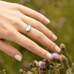 Bague Lisa Nacre en laiton doré-Moonstone