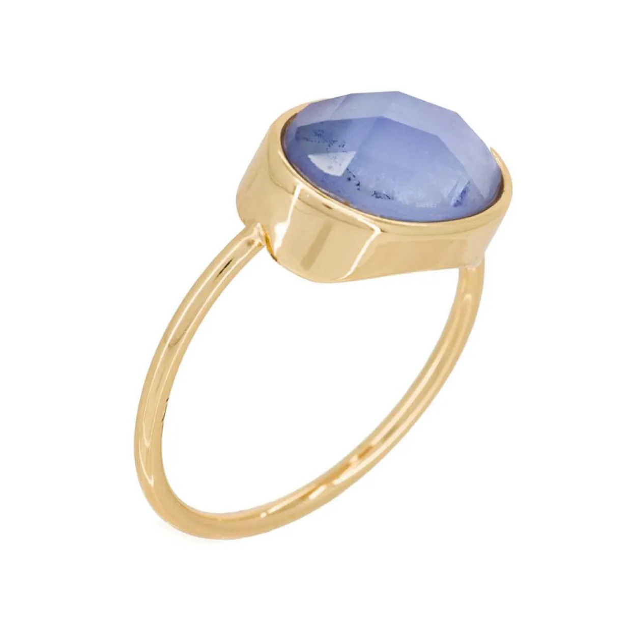 Bague Lisa Nacre en laiton doré-Moonstone