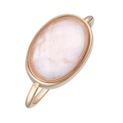 Bague Lisa Quartz en laiton doré-Moonstone