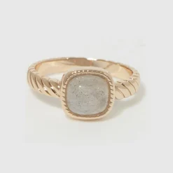 Bague Pamela Labradorite en Laiton doré-Moonstone Outlet