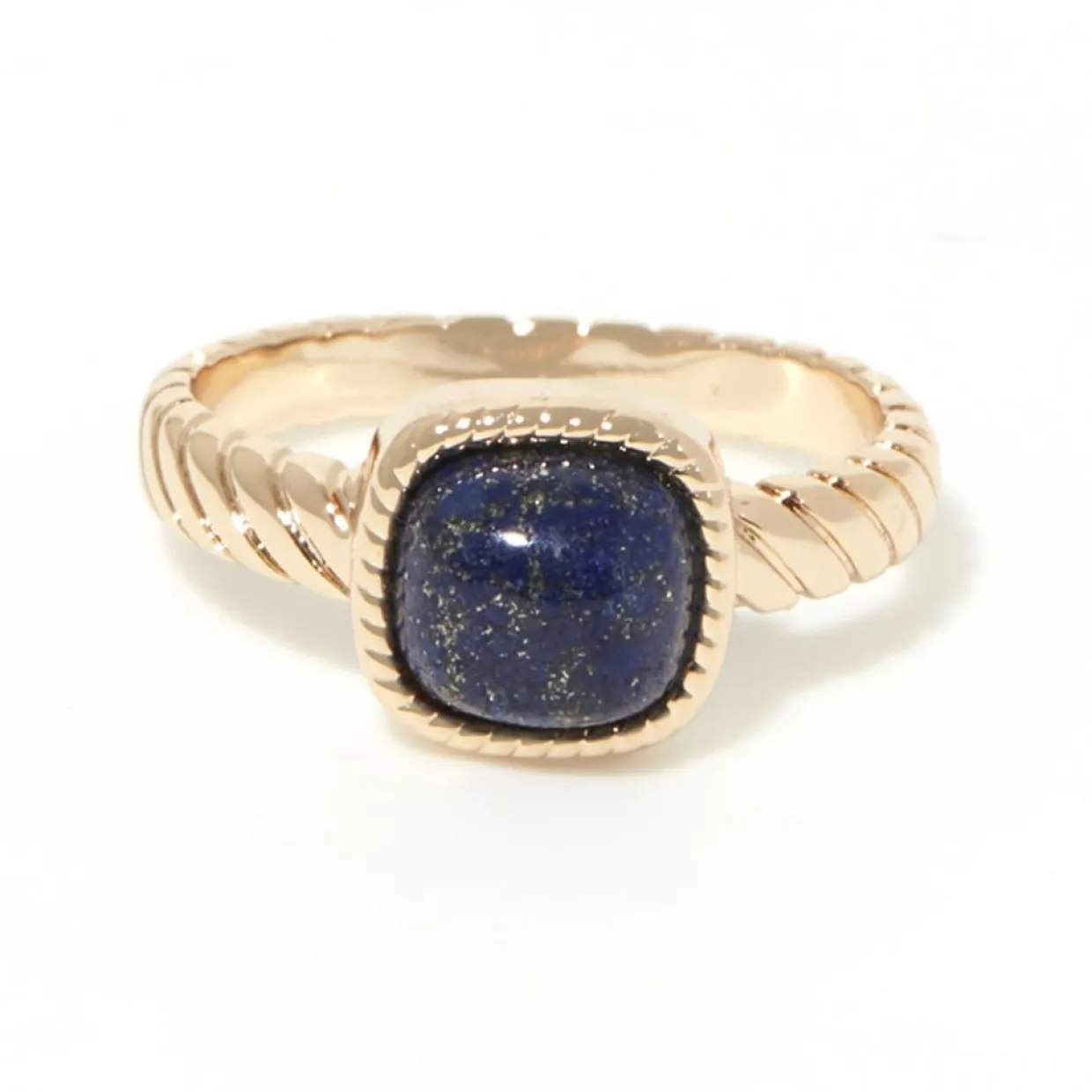Bague Pamela Lapis en laiton doré-Moonstone