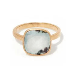 Femme Moonstone Bagues^Bague Sia Calcédoine en laiton doré