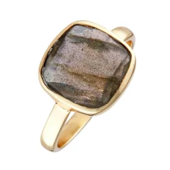 Femme Moonstone Bagues^Bague Sia Labradorite en laiton doré