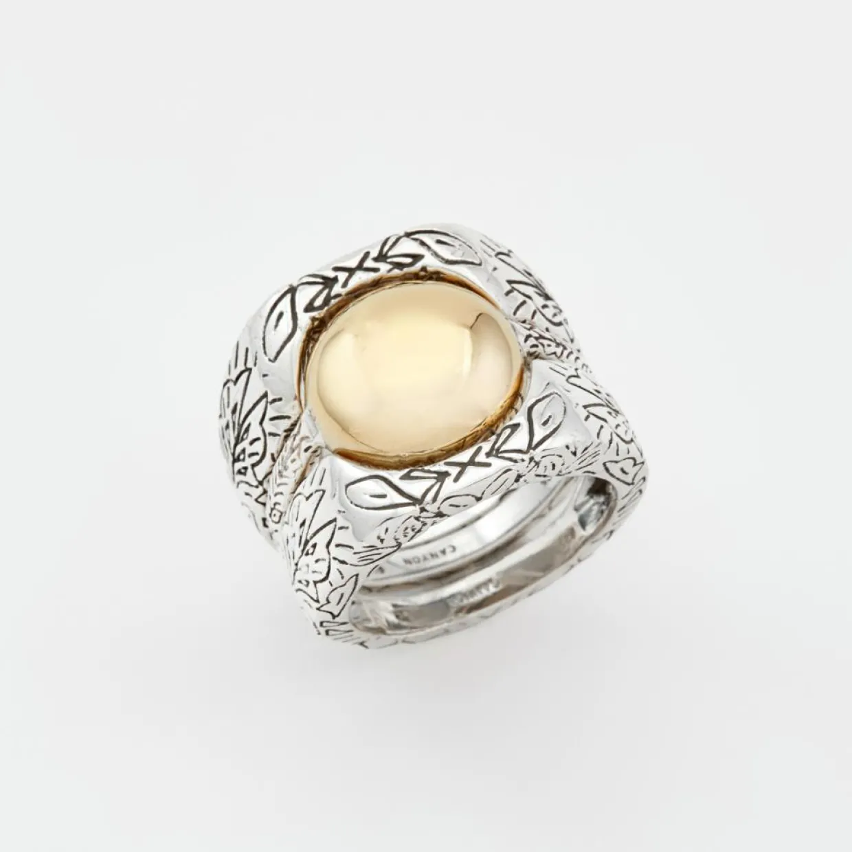 Bague Triple Argent et Laiton Fidji-Canyon Outlet