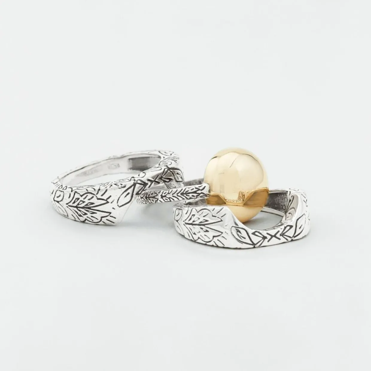 Bague Triple Argent et Laiton Fidji-Canyon Outlet