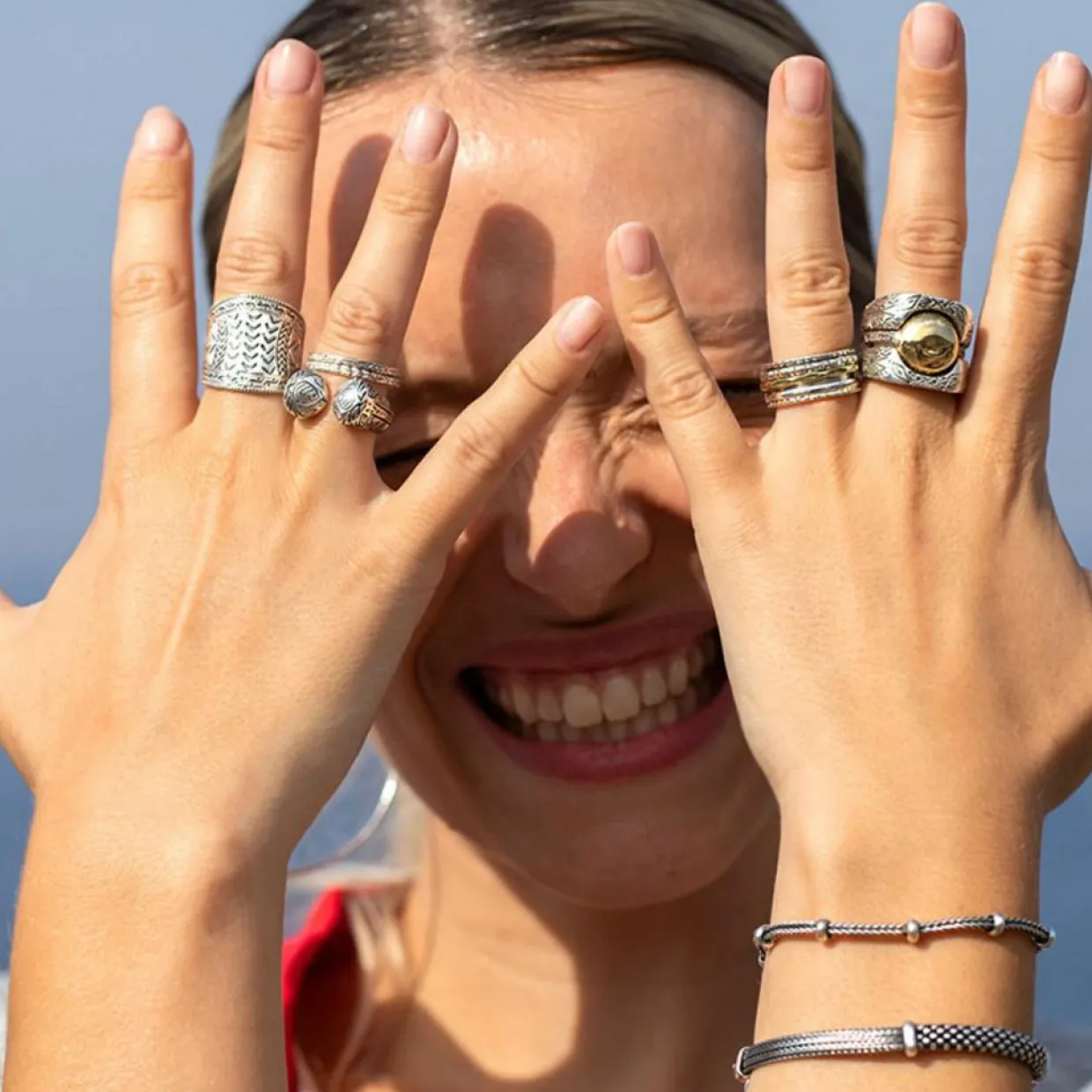 Bague Triple Argent et Laiton Fidji-Canyon Outlet