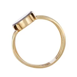 Bague Victoria Labradorite en laiton doré-Moonstone Clearance