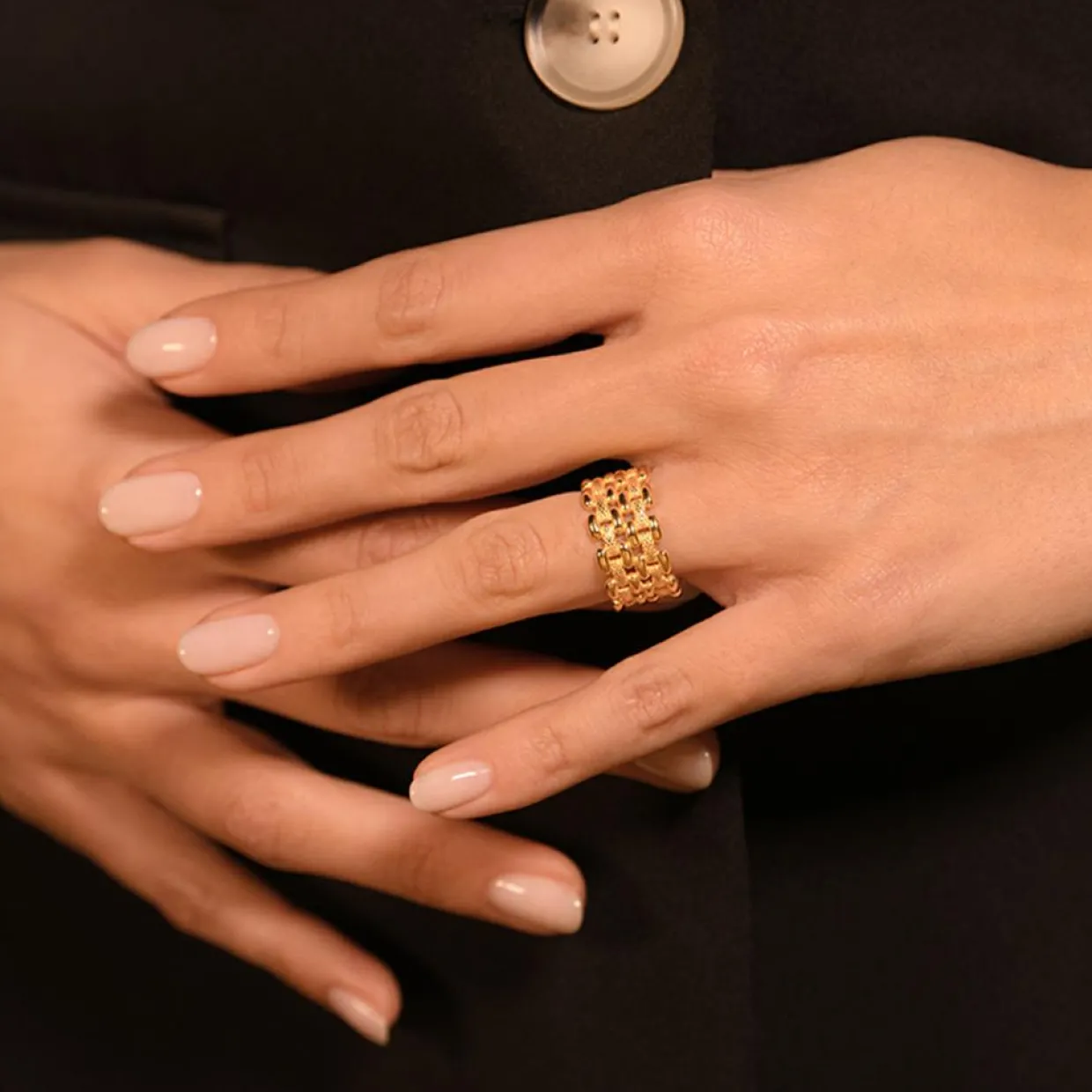 Bague Zelmira en Argent doré-By Rafaella Clearance