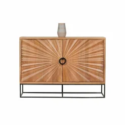 Bois & Chiffons Meubles De Rangement^Bahut 2 portes sculptées Manguier Solaris Beige - 120x42x85 cm