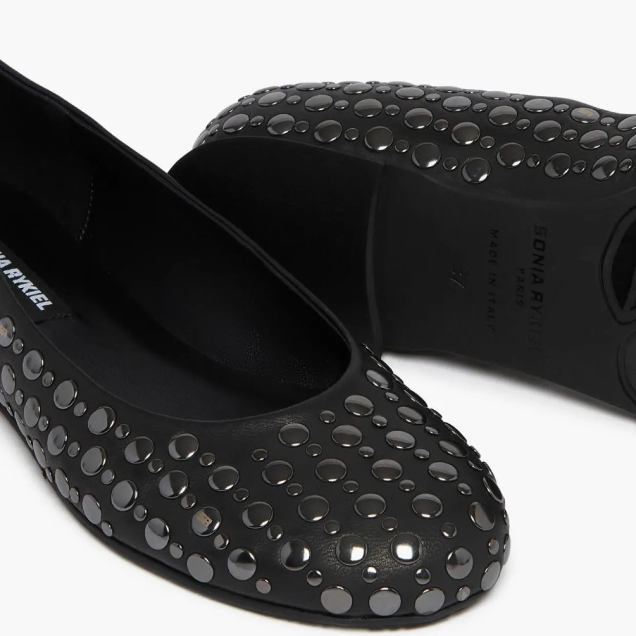 Ballerines en Cuir Beaune noires-Sonia Rykiel Discount