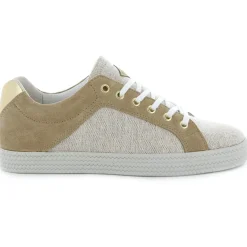 Femme Palladium Baskets^Baskets basses en Cuir Kalexia bimatières beiges