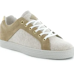 Femme Palladium Baskets^Baskets basses en Cuir Kalexia bimatières beiges