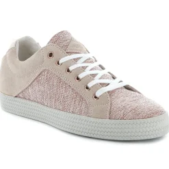 Femme Palladium Baskets^Baskets basses en Cuir Kalexia bimatières rose clair